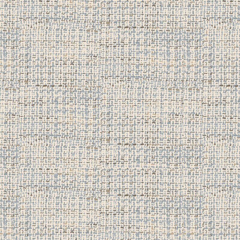 Cream flannel with a woven texture pattern in baby blue and taupe