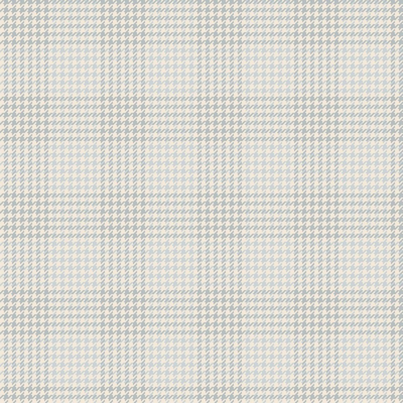 Pastel blue and cream houndstooth check fabric