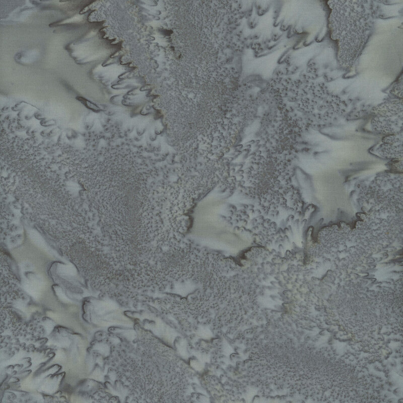 Mottled dark gray batik fabric