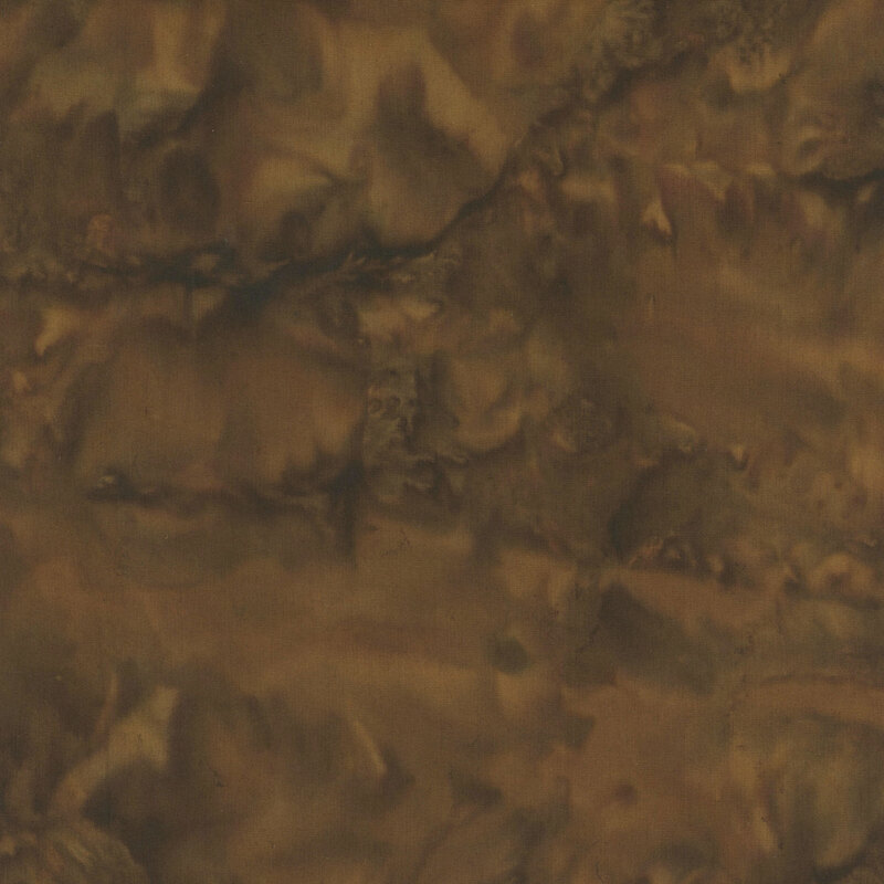 Mottled brown batik fabric