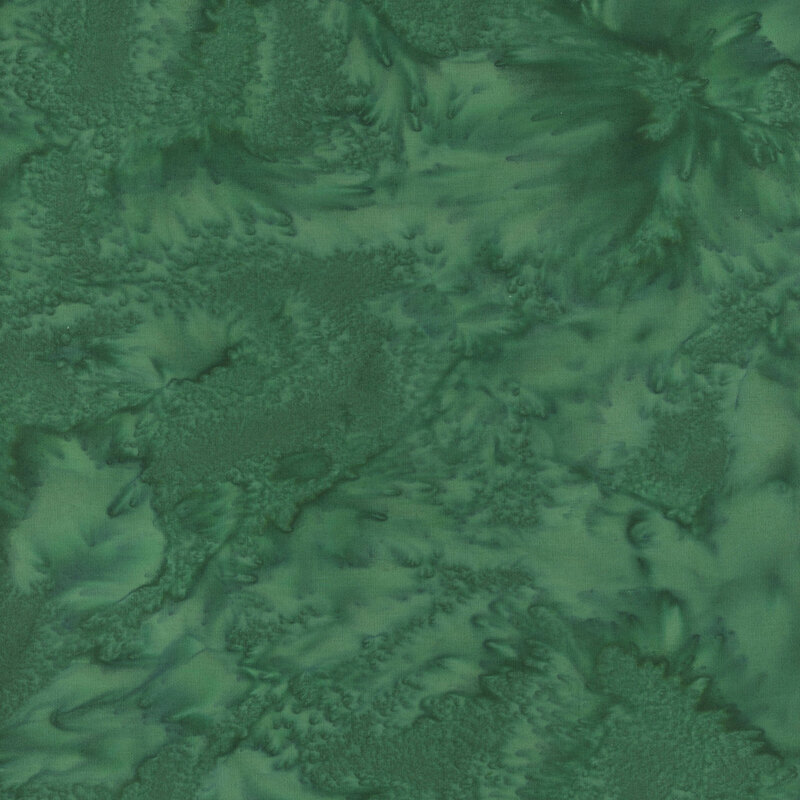 Mottled dark teal batik fabric