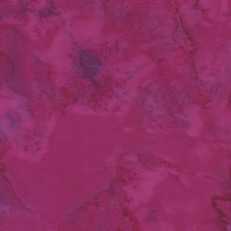 Mottled magenta batik fabric