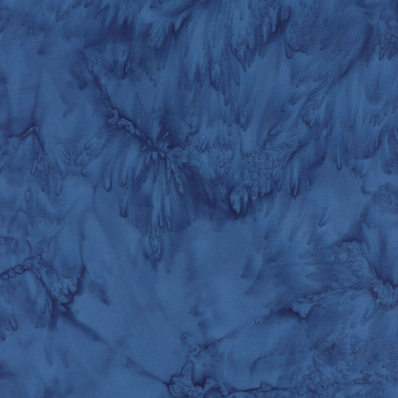 Mottled dark blue tonal batik fabric
