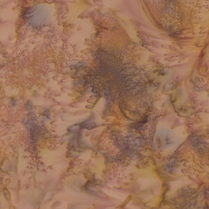 Mottled warm brown tonal batik fabric