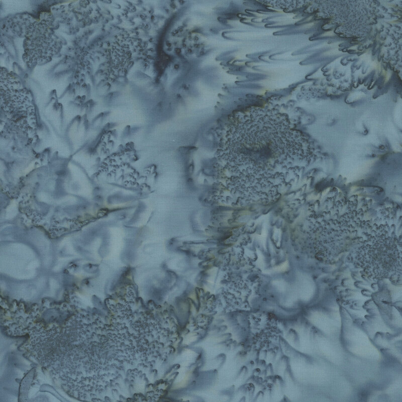 Mottled blue tonal batik fabric