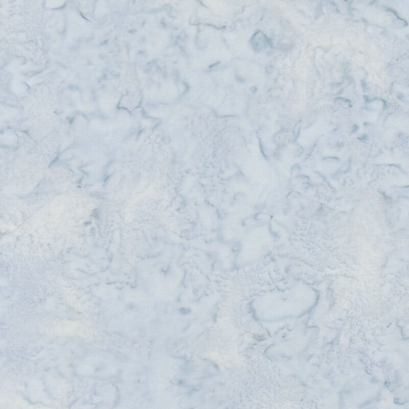 Mottled ice blue tonal batik fabric