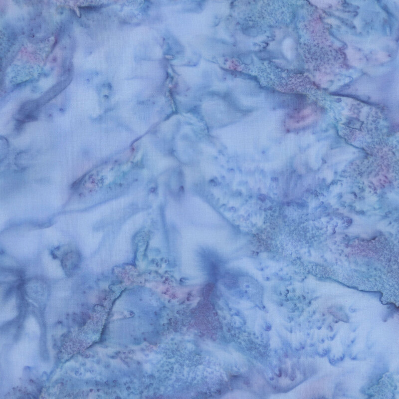 Mottled blue tonal batik fabric