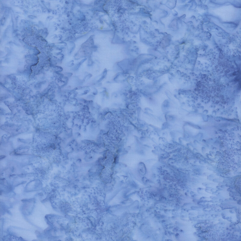 Mottled blue tonal batik fabric
