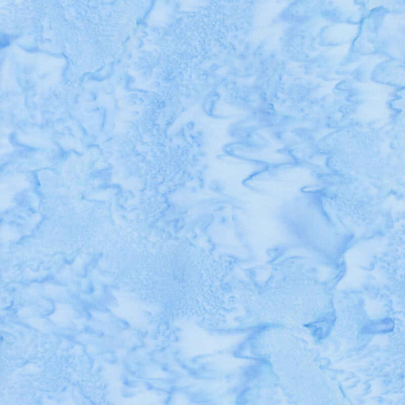 Mottled sky blue tonal batik fabric