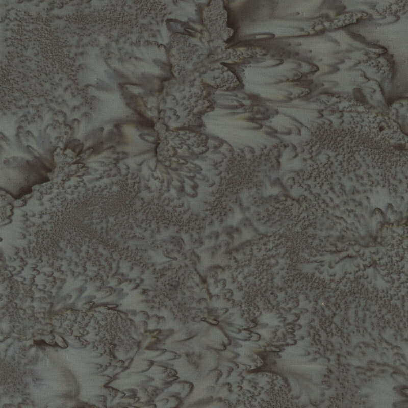 Mottled dark gray tonal batik fabric