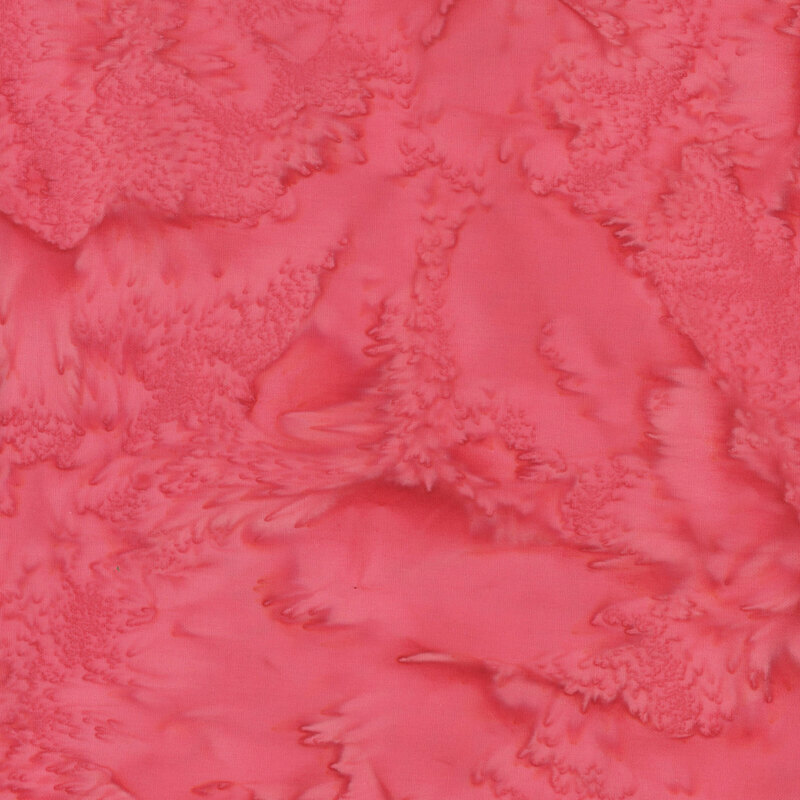 Mottled vibrant raspberry tonal batik fabric
