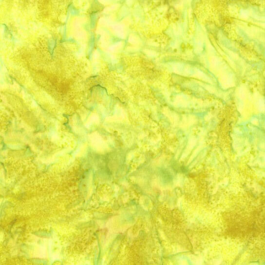 Mottled bright lime tonal batik fabric