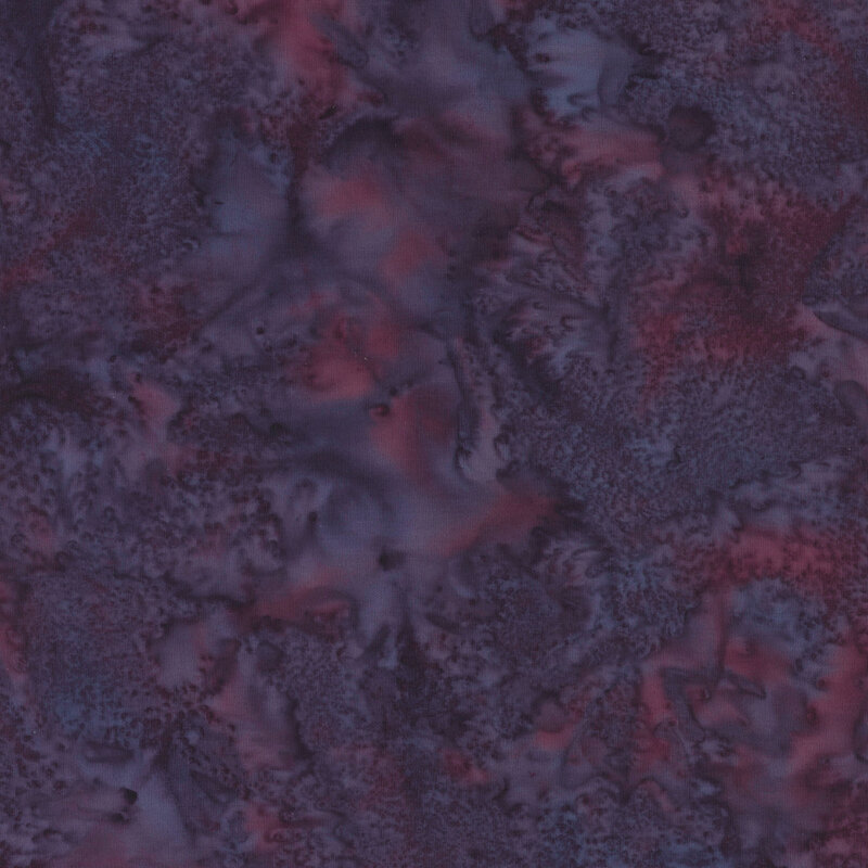 Mottled violet watercolor batik fabric