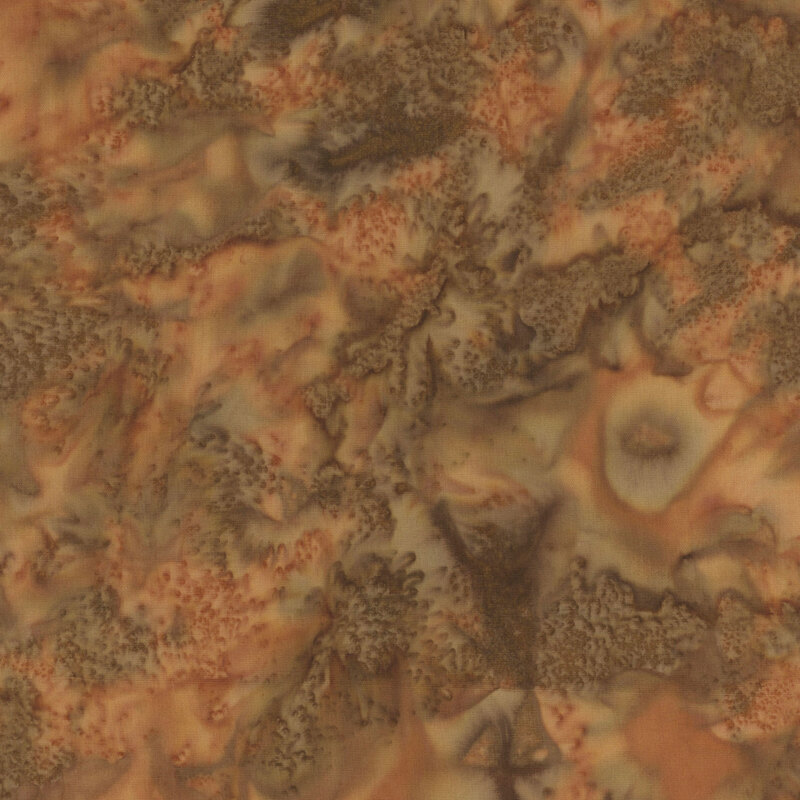 Mottled brown batik fabric