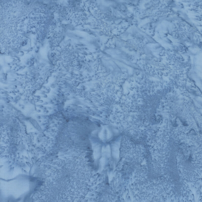 Mottled blue tonal batik fabric