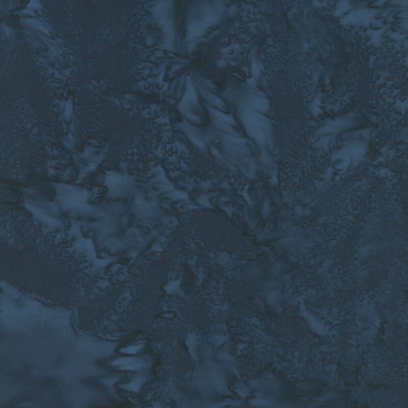 Mottled navy blue tonal batik fabric
