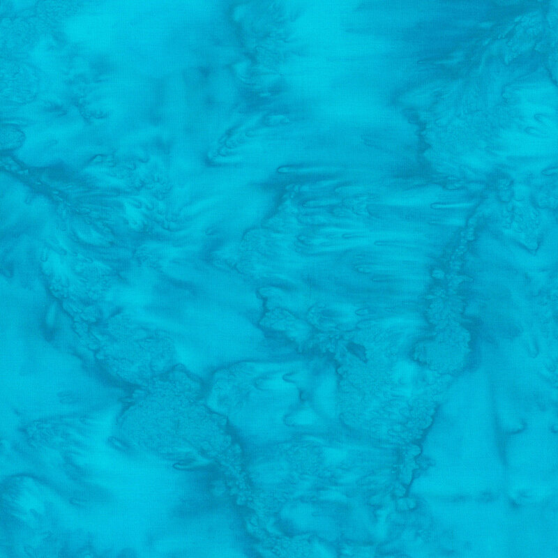 Mottled ocean blue tonal batik fabric