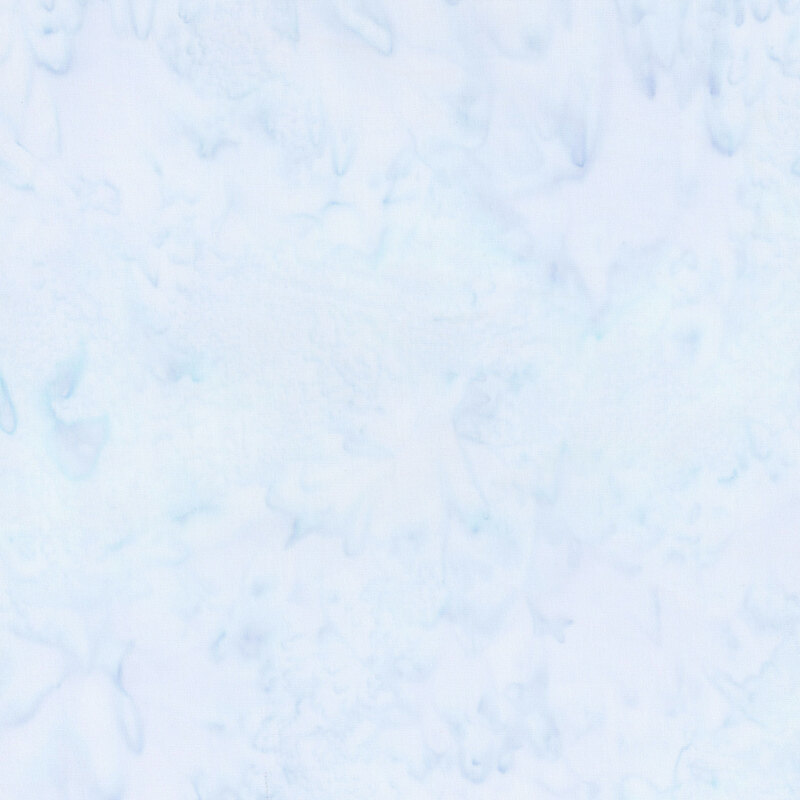 Mottled ice blue tonal batik fabric