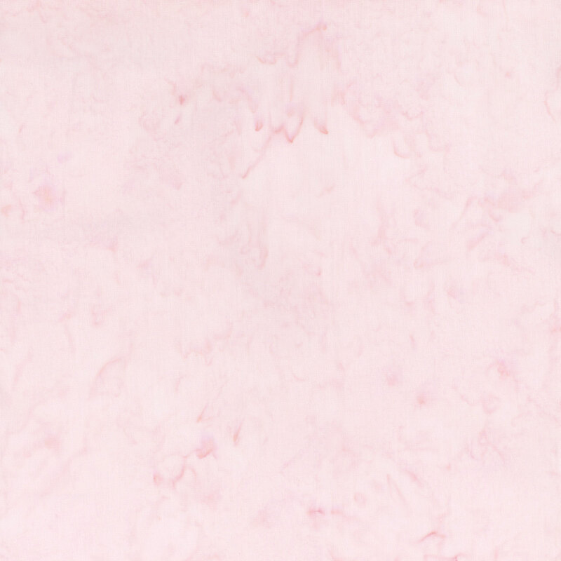 Mottled pastel pink tonal batik fabric