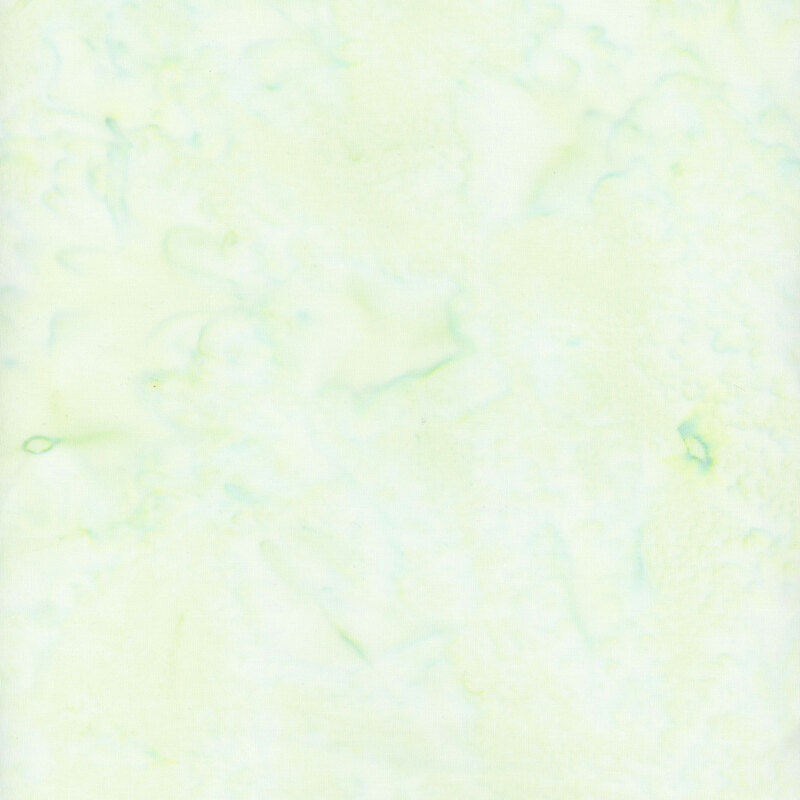 Mottled pastel green tonal batik fabric