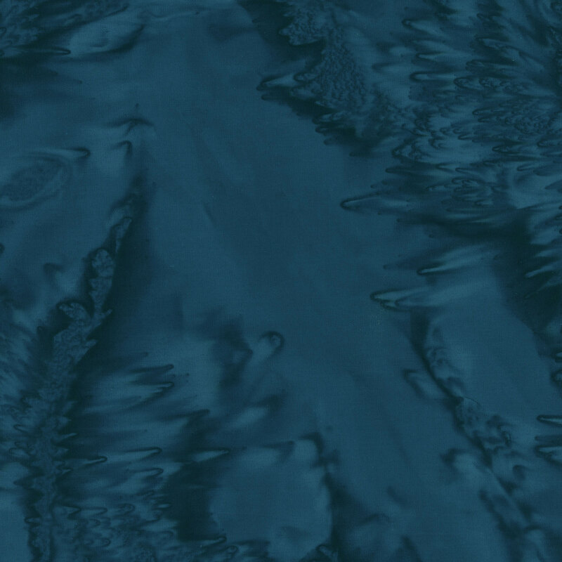 Mottled dark blue tonal batik fabric