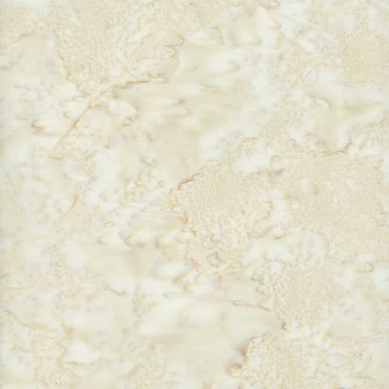 Mottled light tan tonal batik fabric