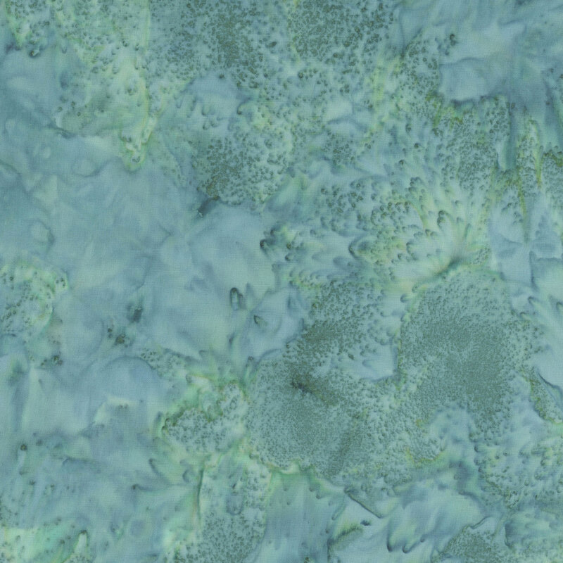 Mottled aqua batik fabric