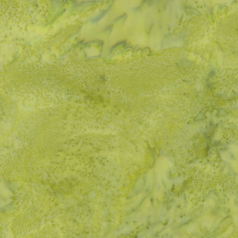 Mottled green tonal batik fabric