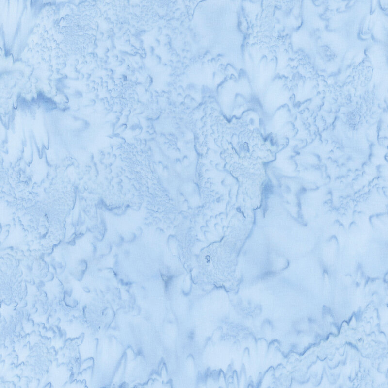 Mottled sky blue tonal batik fabric