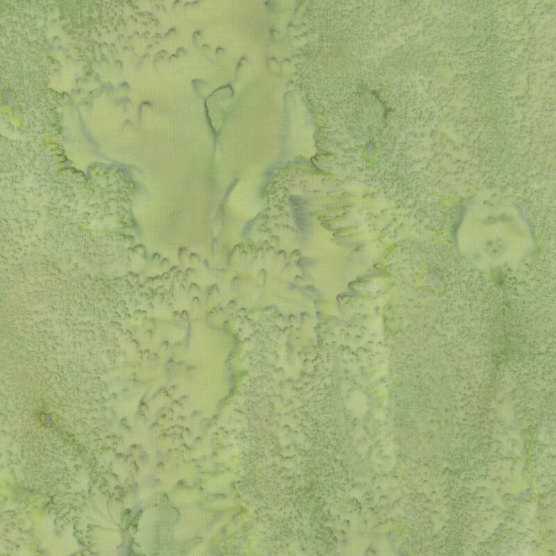Mottled sage green tonal batik fabric