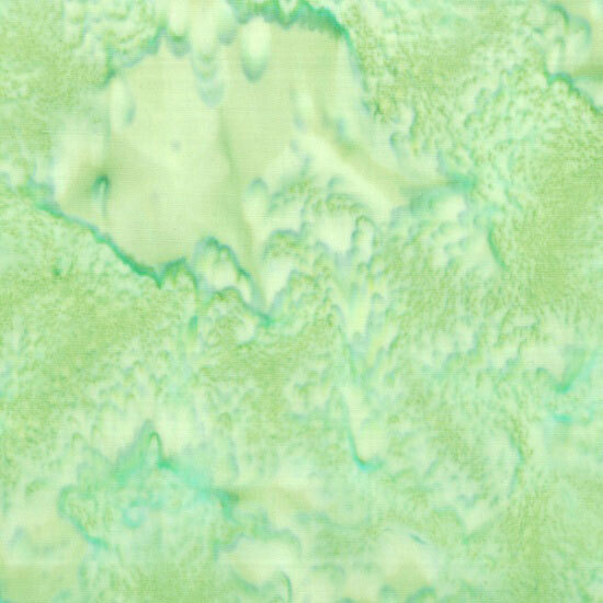 Mottled lime green tonal batik fabric