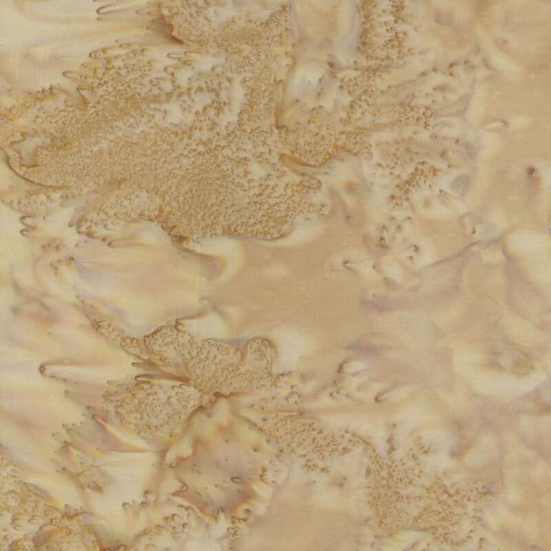 Mottled tan brown tonal batik fabric