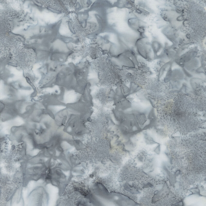 Mottled gray batik fabric
