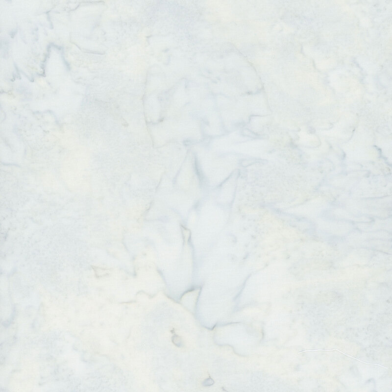 Mottled white and gray batik fabric