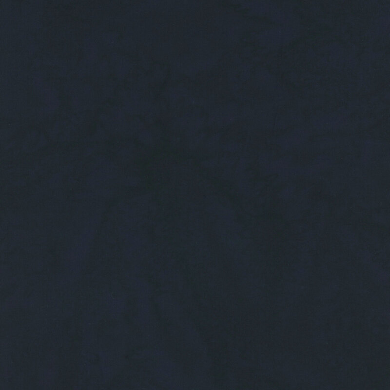 Mottled very dark purple tonal batik fabric