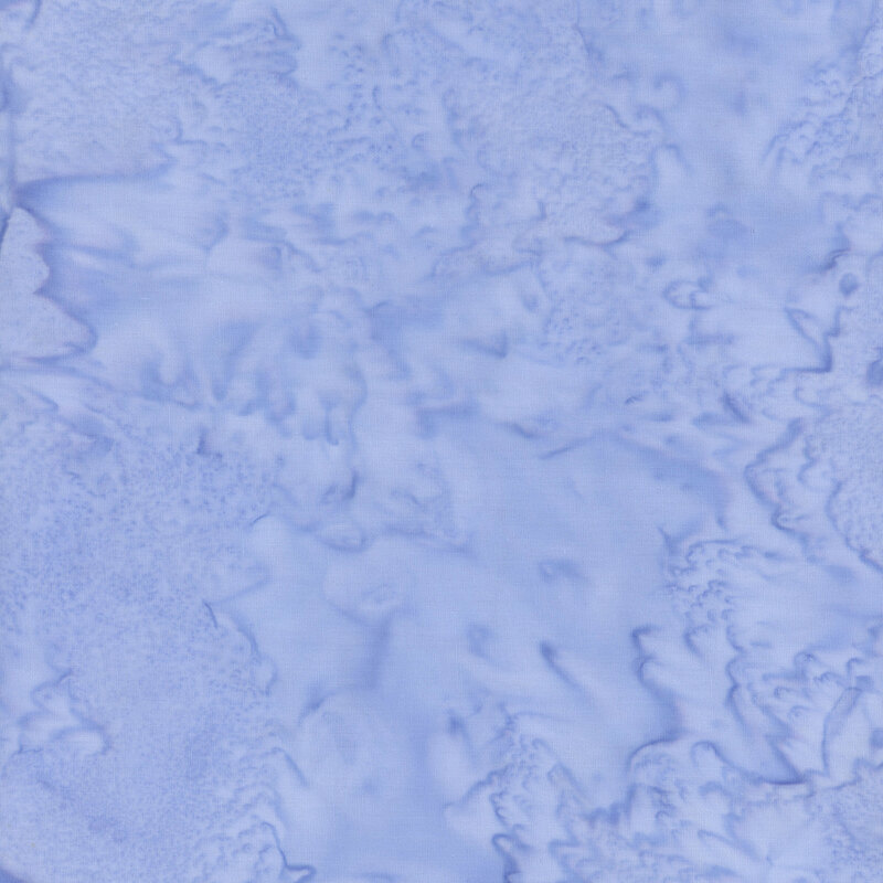 Mottled powder blue tonal batik fabric