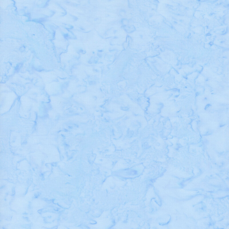 Mottled soft blue tonal batik fabric