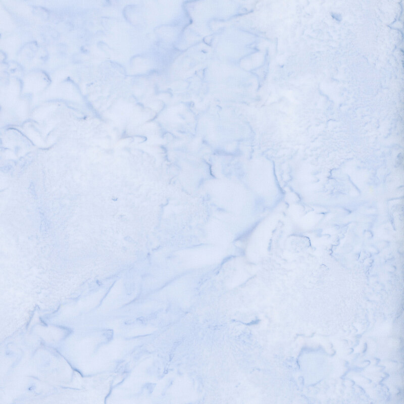 Mottled pastel blue tonal batik fabric