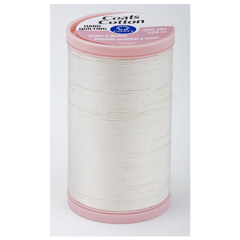 A spool of Coats & Clark Cotton Hand Quilting Thread - Natural