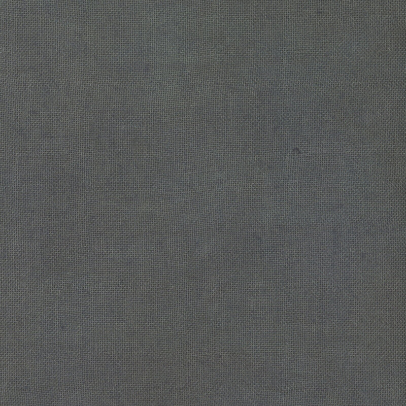 Close up swatch of 28ct Linen Fabric in the color Gunmetal.