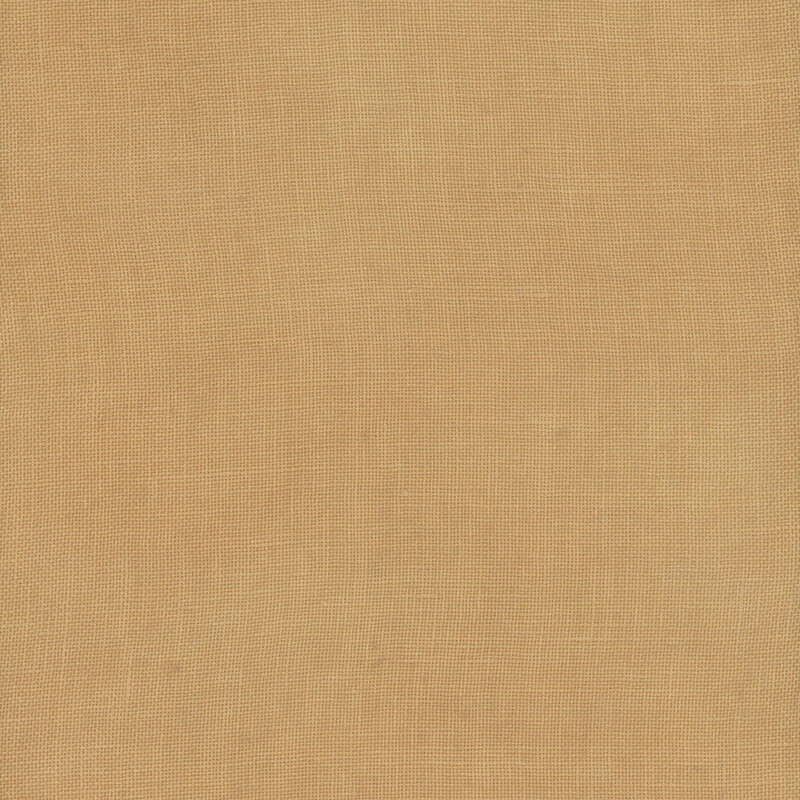 Close up swatch of 28ct Linen Fabric in the color Cappuccino.