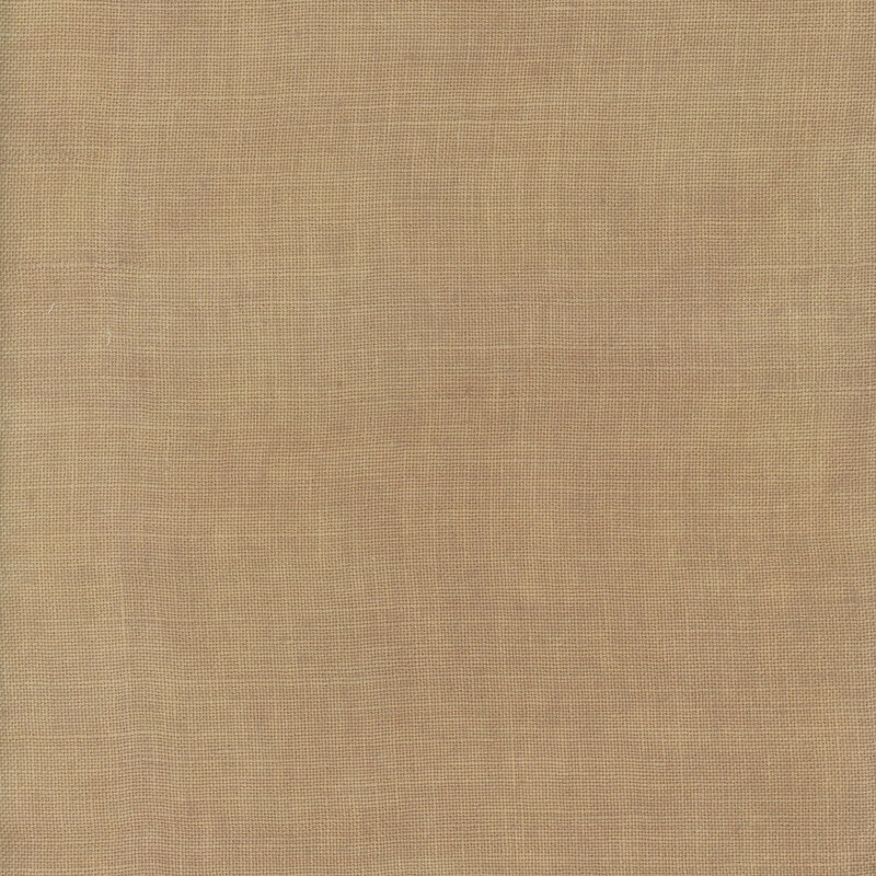Close up swatch of 30ct Linen Fabric in the color Cocoa.