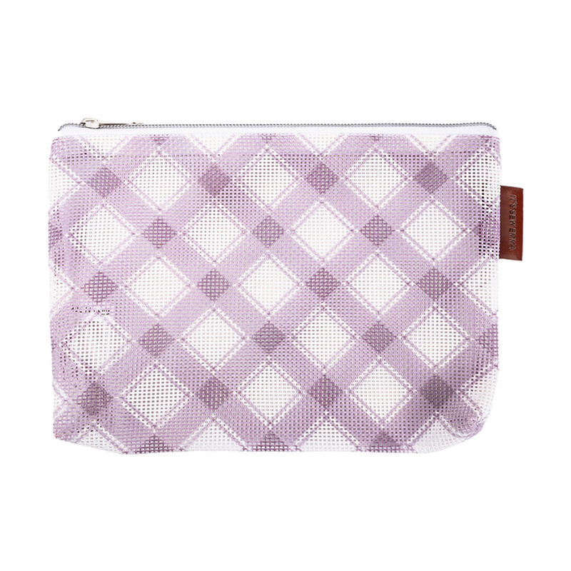 Lilac Mini Mad for Plaid Project Bag on a white background.