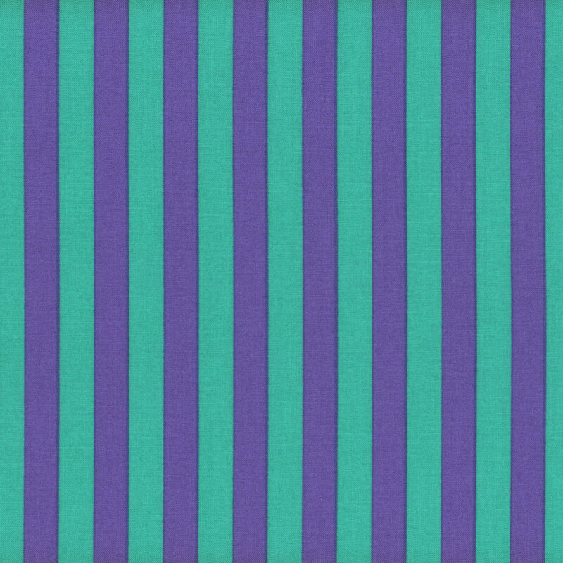 Teal and blue striped fabric