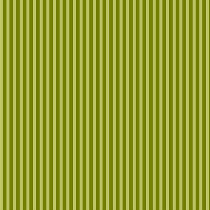 Fabric with narrow lime and olive green vertical stripes
