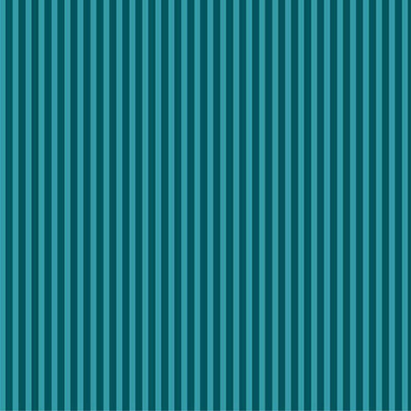 Fabric with narrow teal and turquoise vertical stripes