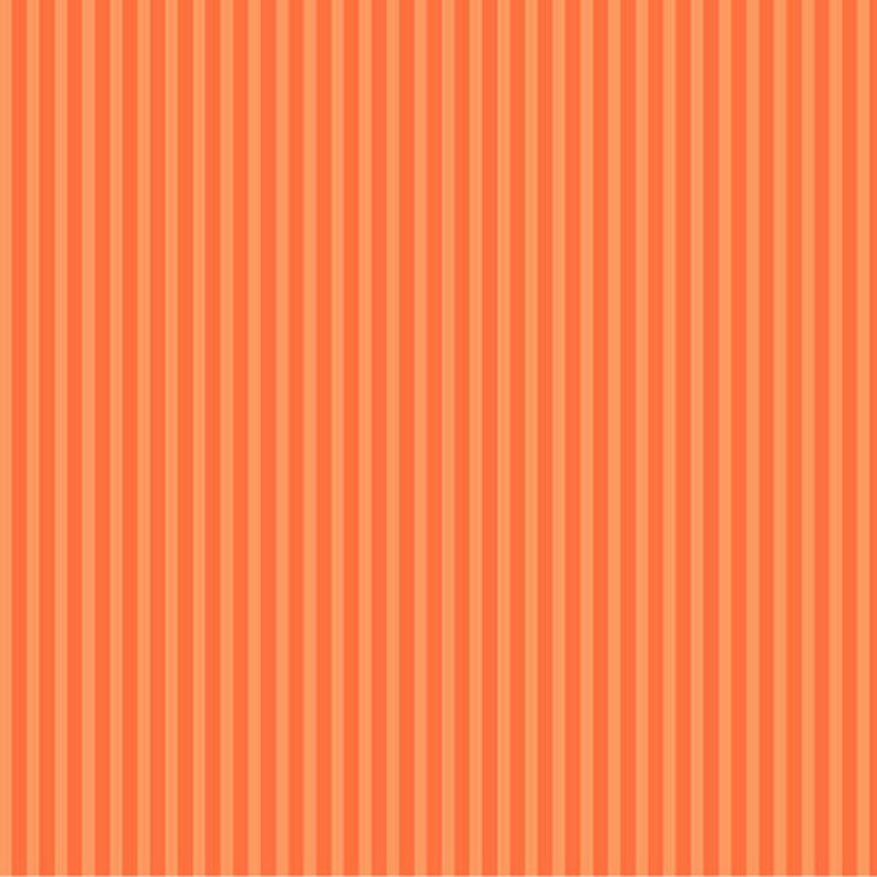 Fabric with narrow carrot orange and peach vertical stripes