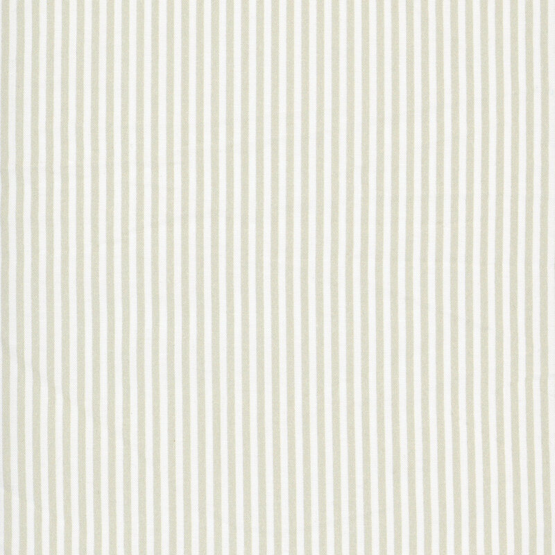 Fabric with narrow white and off-white vertical stripes