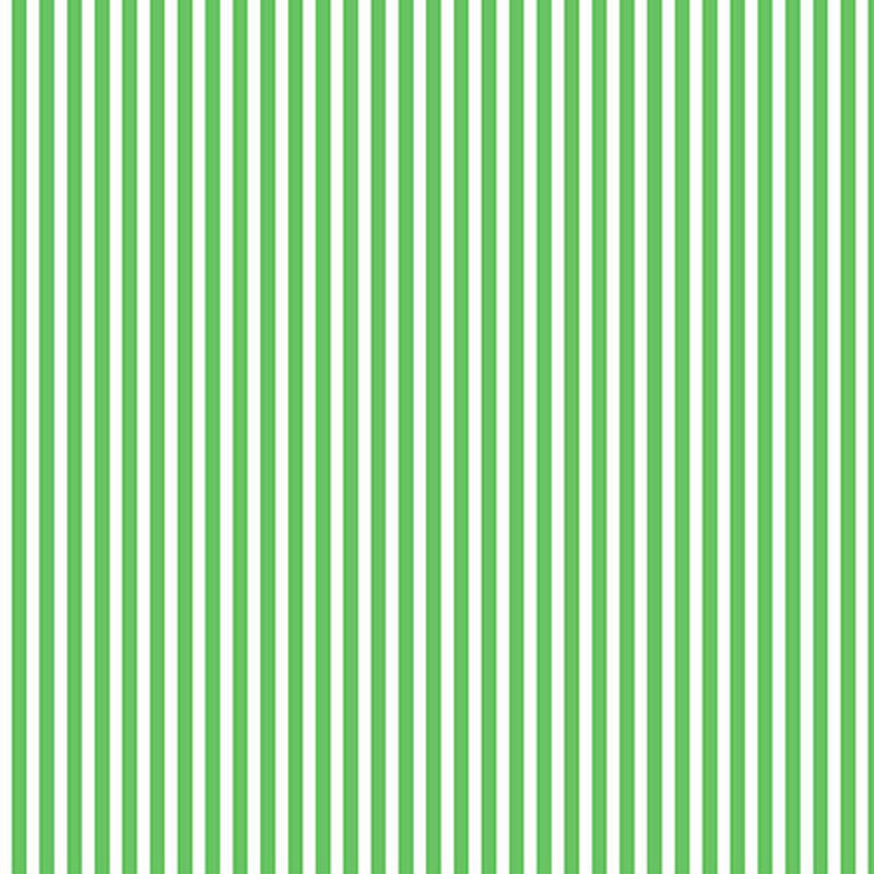 Fabric with narrow white and kelly green vertical stripes
