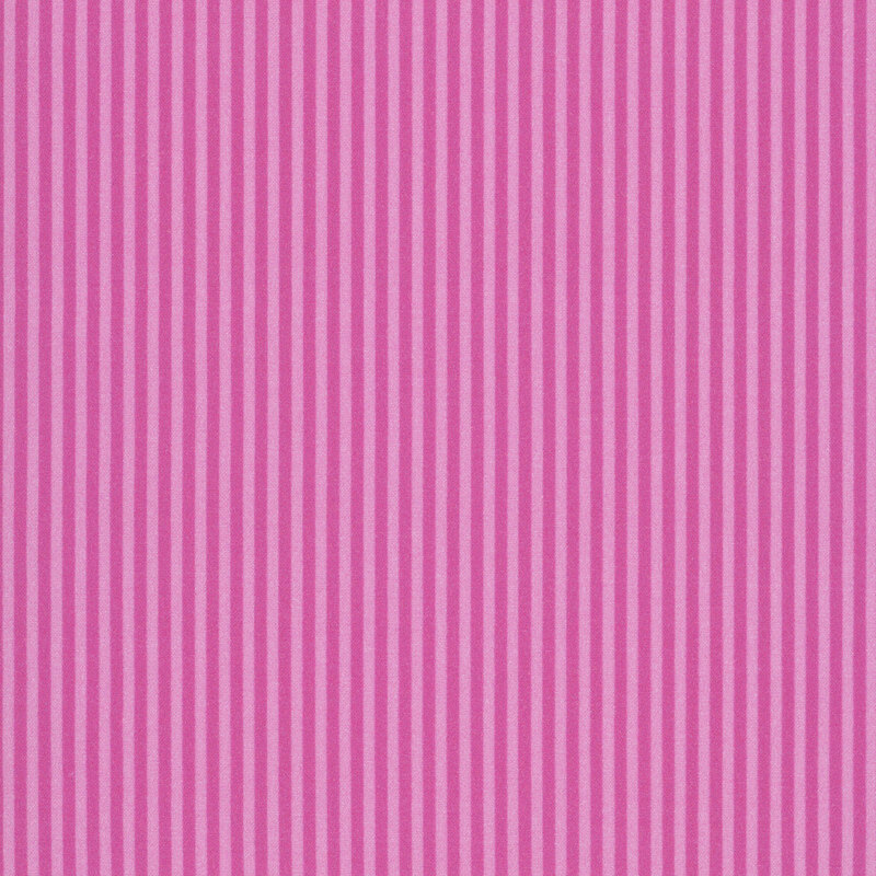 Fabric with narrow bubblegum and light pink vertical stripes